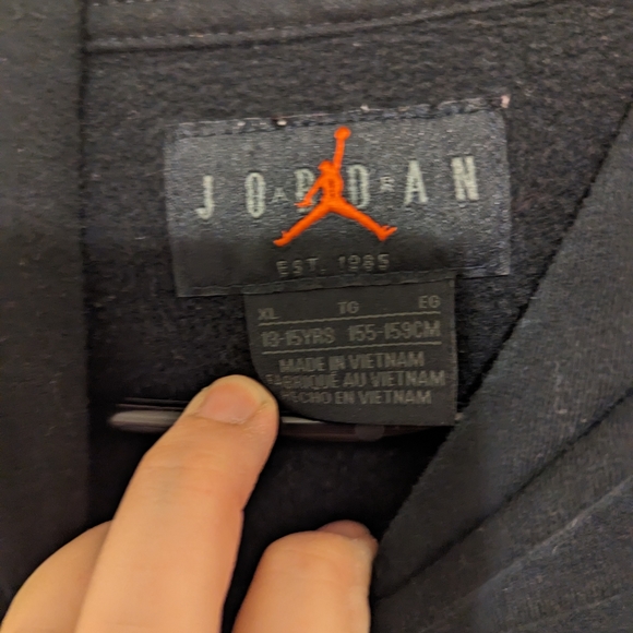 Girls Black Jordan Logo Hoodie - Picture 4 of 4